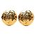Orecchini tondi vintage Chanel Coco Mark D'oro