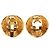 Orecchini tondi vintage Chanel Coco Mark D'oro - vista 2