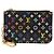 Louis Vuitton Monogram Multicolor Pochette Clé Wallet/Coin Purse Nero Multicolore