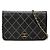 Borsa a Spalla Chanel Coco Mark Studded Chain Wallet Nero