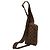 Borsa a tracolla Louis Vuitton Damier Geronimos Marrone - vista 2
