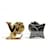 Gemelli Louis Vuitton Oro e Gunmetal D'oro Metallico