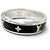 Louis Vuitton M1534L Band Ring Schwarz Silber