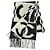 Stola Chanel in misto cashmere e seta Nero Bianco - vista 3