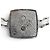 Collana Chanel 2025 B25C Coco Mark in pelle e strass Argento Bianco - vista 7