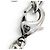 Collana Chanel 2025 B25C Coco Mark in pelle e strass Argento Bianco - vista 8