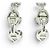 Hermès Orecchini a lobo Hermes Chaine d'Ancre Enchainée in argento sterling - vista 3