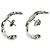 Hermès Orecchini a lobo Hermes Chaine d'Ancre Enchainée in argento sterling - vista 4