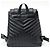 Zaino Saint Laurent Loulou Medium in pelle nera Nero - vista 3