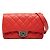Borsa a Spalla Chanel Matelassé Coco Mark Chain Rosso