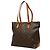 Borsa Tote Louis Vuitton Monogram Cabas Mezzo Marrone - vista 2