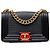 Chanel Blue Small Lambskin Embossed Cube Boy Flap Blu navy