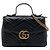 Borsa Gucci Black Small GG Marmont Matelasse in pelle Nero