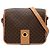 16 Céline Celine Bolso bandolera de lona revestida Macadam marrón Castaño