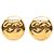 Orecchini Chanel Gold CC placcati oro tondi con clip D'oro