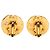 Orecchini Chanel Gold CC placcati oro tondi con clip D'oro - vista 2