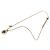 Collana con pendente Chanel Gold placcata oro con smalto e strass D'oro