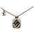 Collana con pendente Chanel Gold placcata oro con smalto e strass D'oro - vue 2