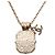 Collana con pendente Chanel Gold placcata oro con smalto e strass D'oro - vue 3