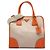 Borsa Prada in tela Canapa beige con bordi in Saffiano