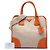 Borsa Prada in tela Canapa beige con bordi in Saffiano - vista 7