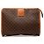 Céline Clutch de lona revestida Celine Marrón Macadam Castaño