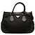 Borsa Tessuto di Prada con bordi in pelle nera Nero