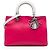 Diorissimo Tote aus dreifarbigen rosa Kalbsleder, Größe Medium von Dior