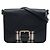 Burberry Black Small Haymarket Check Nylon e Pelle Dickens Crossbody Nero
