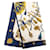 Sciarpa in seta Hermès White Les Cles 90 Blu navy  - vista 1
