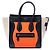 Céline Celine Orange Micro Tricolor Leder Luggage Tote