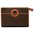 Céline Clutch de lona revestida Celine Marrón Macadam Castaño