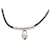 Collier choker Hermès Vive L Idee en argent plaqué palladium avec pendentif cœur Argenté  - vue 3