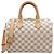 Louis Vuitton White Damier Azur Speedy Bandouliere 25 Bianco