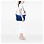 Borsa Tote Convertible Prada Blue Saffiano Trimmed Tessuto Zip Top - vista 6