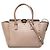 Valentino Brown Small Leather Rockstud Double Handle Tote Braun Fleisch