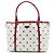 Gucci White Medium GG Supreme Hearts Joy Tote Weiß