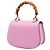 Borsa Gucci Pink Mini Calfskin Web 1947 Bamboo Top Handle in pelle di vitello Rosa - vista 2