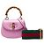 Borsa Gucci Pink Mini Calfskin Web 1947 Bamboo Top Handle in pelle di vitello Rosa - vista 6