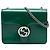 Borsa a tracolla Gucci Green Small Patent Interlocking G Verde