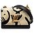 Louis Vuitton Twist MM in pelle di vitello stampata marrone Beige