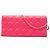 Portafoglio Lady Dior Cannage in agnello rosa con catena