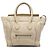 Céline Borsa Tote Luggage in pelle di vitello martellata beige Mini Celine