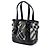 Borsa Satchel Lowry in nylon e vernice con motivo Beat Check grigio Burberry - vista 2