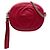 Gucci Red Mini Pebbled Calfskin Soho Chain Crossbody Vermelho