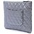 Clutch Chanel Silver Medium Quilted Metallic Lambskin O Case Argento - vista 2