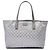 Gucci Silver Medium GG Imprime Tote Silber