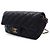 Astuccio per occhiali Chanel Black CC Quilted Caviar con catena Nero - vista 2