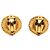 Orecchini a clip Chanel Gold Gold Plated Strass Lion Head D'oro - vista 2