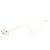 Collana con pendente Chanel Gold CC placcato oro con strass cabochon D'oro